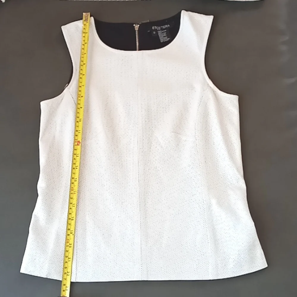 Etcetera Genuine Leather Polyester Top - Picture 11 of 12